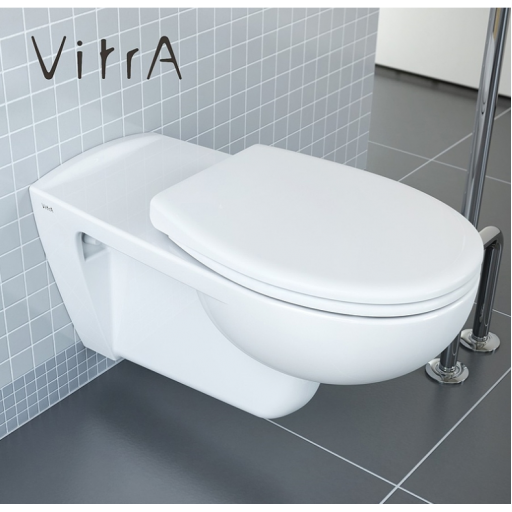 Унитаз подвесной безободковый Vitra CONFORMA 5810B003-6234 с сиденьем Soft Close для людей с ограниченными возможностями